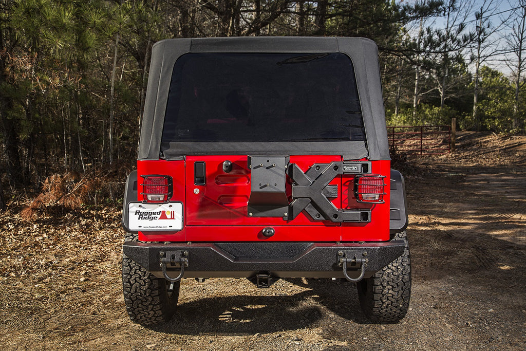 Rugged Ridge 11546.62 Spartacus HD Tire Carrier Wheel Mount for Select Jeep TJ, Jeep Wrangler