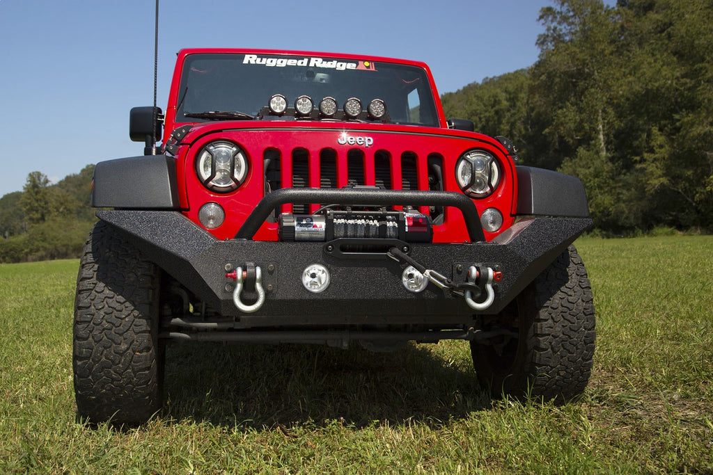 Rugged Ridge 11548.01 Spartan Front Bumper for Select Jeep Wrangler, Jeep Wrangler JK