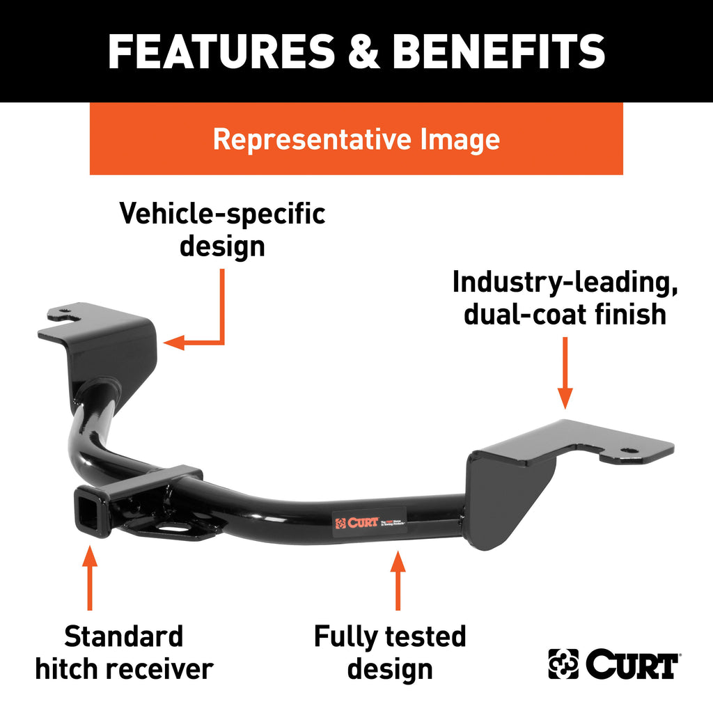 CURT 11555 Class 1 Trailer Hitch, 1-1/4" Receiver, Select Honda CR-V