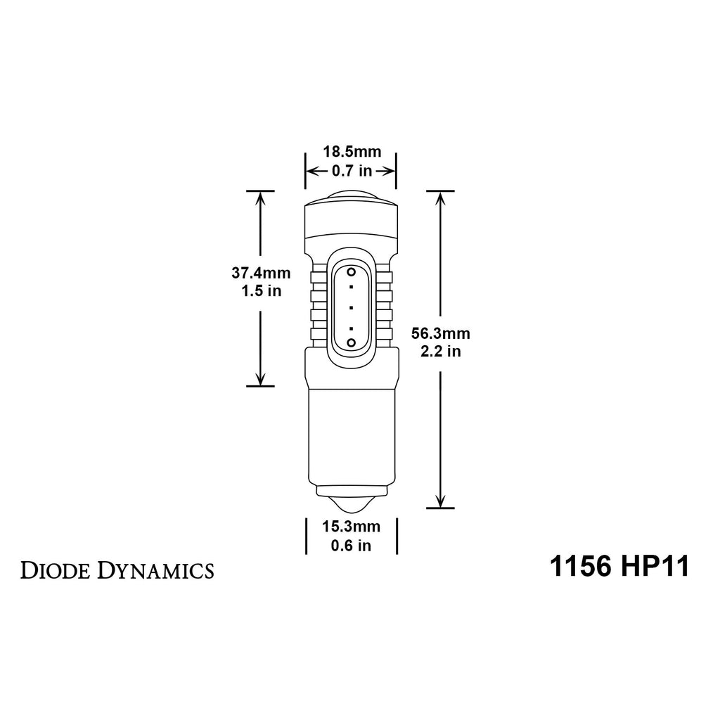 1156-Led-Bulb-Hp11-Led---Amber-(Pair)