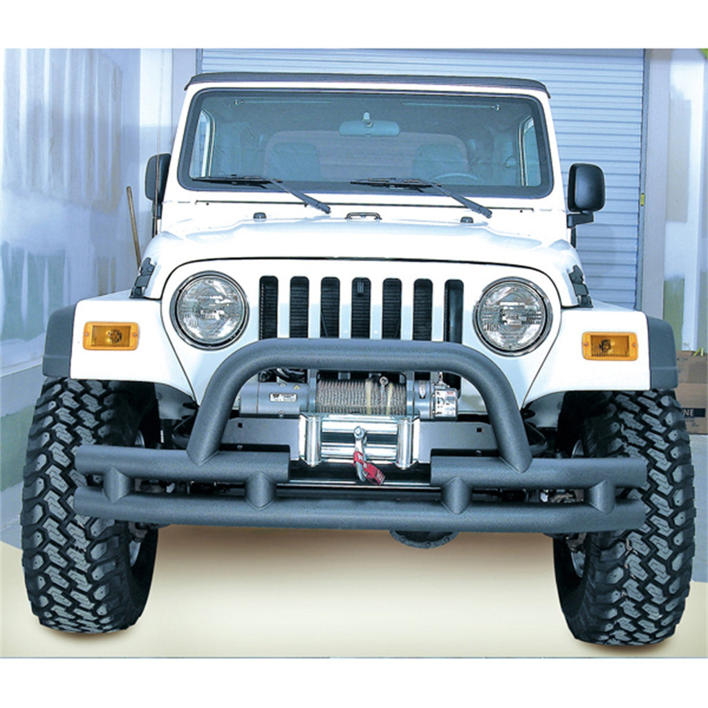 Rugged Ridge 11561.03 Front Bumper for Select Jeep CJ5, Jeep CJ7, Jeep Scrambler, Jeep TJ, Jeep Wrangler