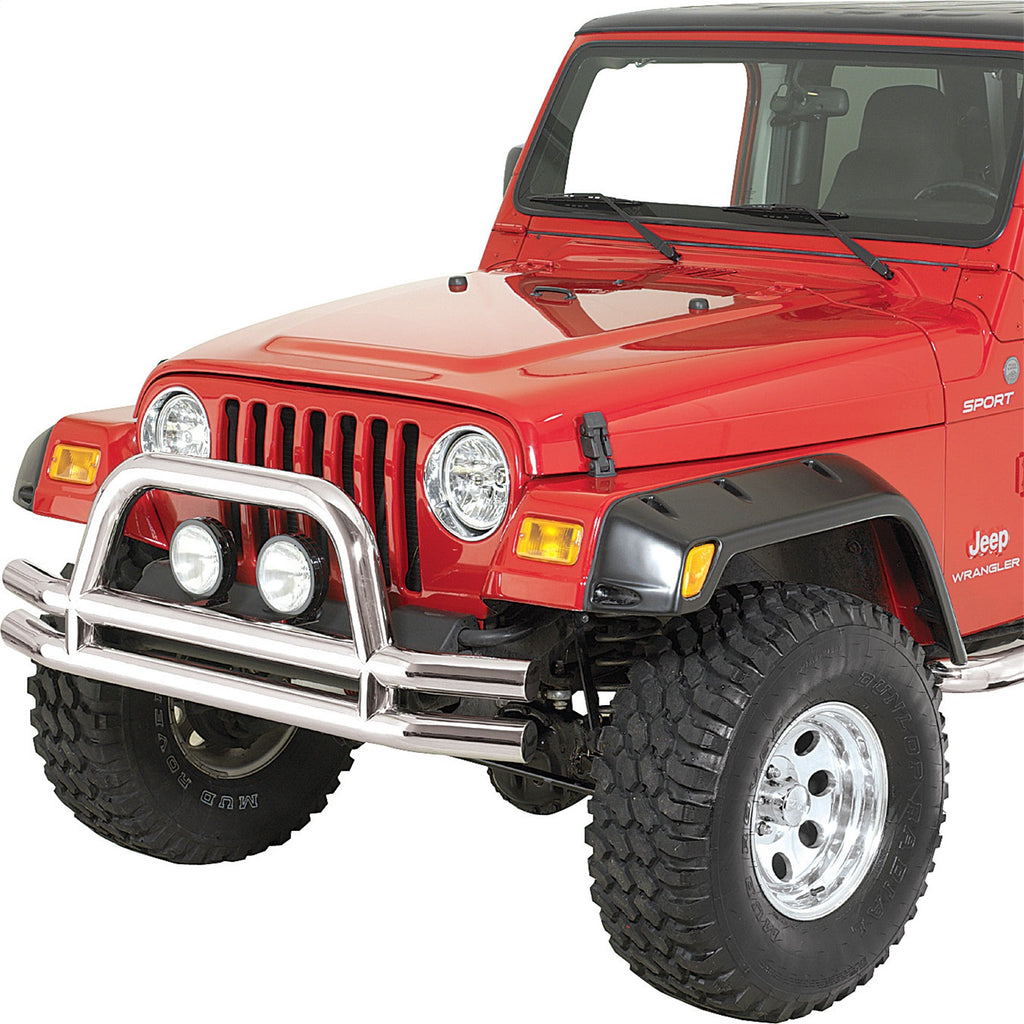 Rugged Ridge 11563.01 Front Tube Bumper for Select Jeep CJ5, Jeep CJ7, Jeep Scrambler, Jeep TJ, Jeep Wrangler