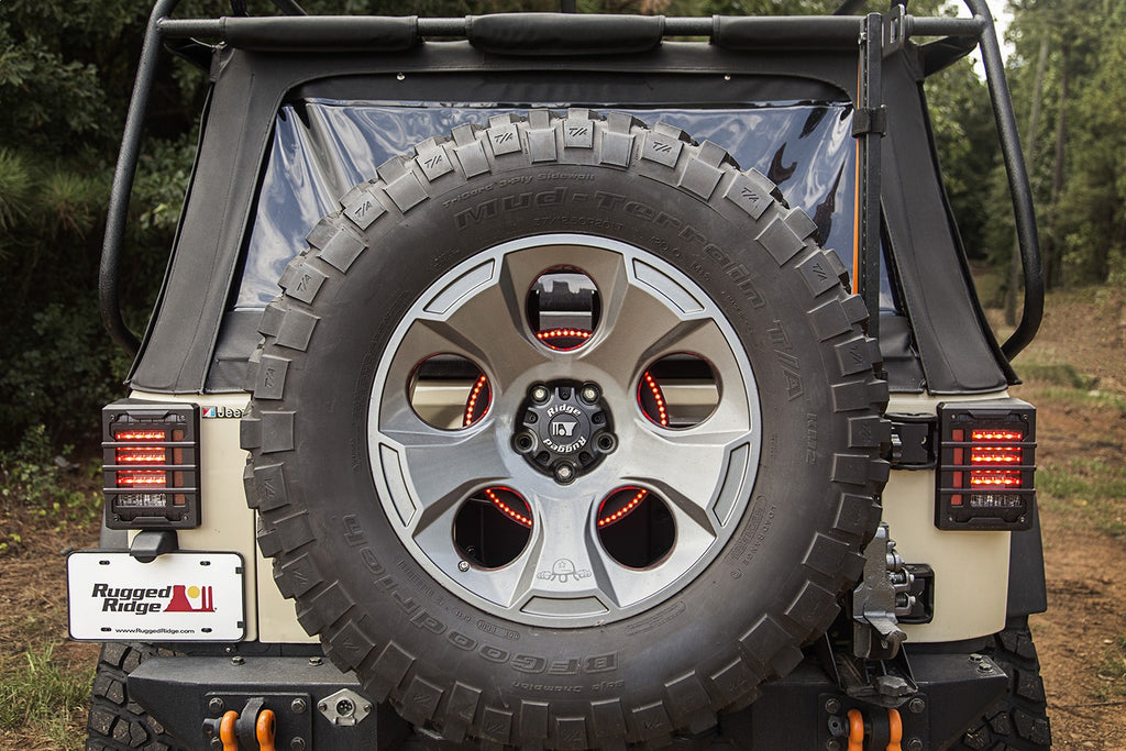 Rugged Ridge 11585.04 Accessory Brake Light LED Ring for Select Jeep TJ, Jeep Wrangler, Jeep Wrangler JK