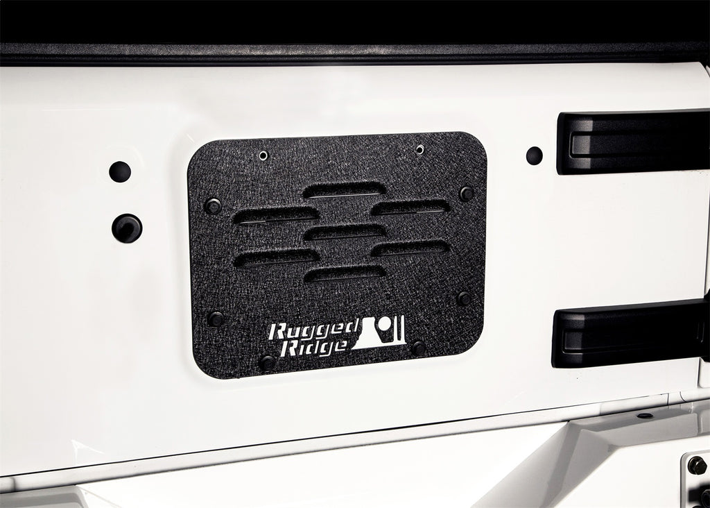 Rugged Ridge 11586.10 Tire Carrier Delete Plate for Select Jeep Wrangler, Jeep Wrangler JK