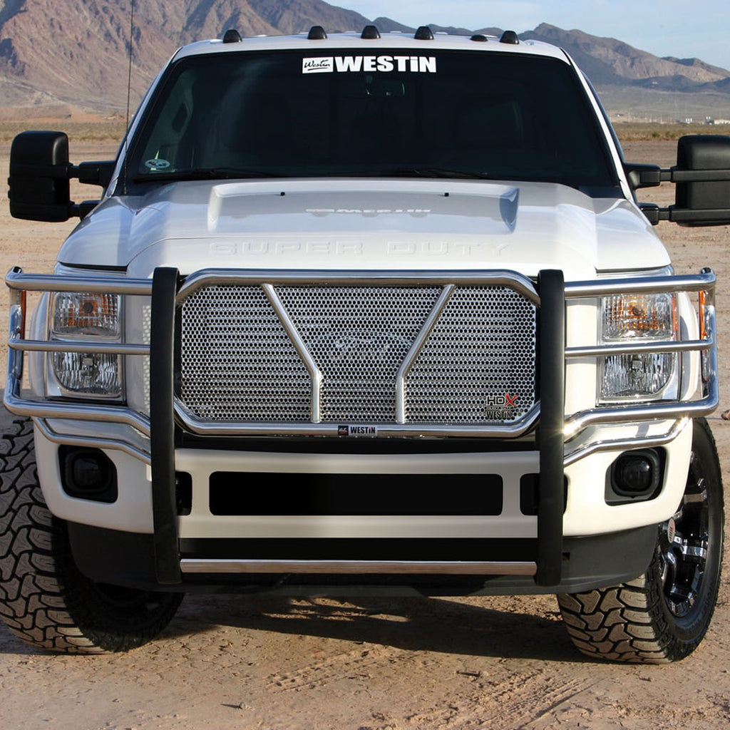 ~(116-Lbs.-88X40x27)~-Hdx-Grille-Guard-Stainless-Steel-F-250350Hd-Super-Duty-2011-2016