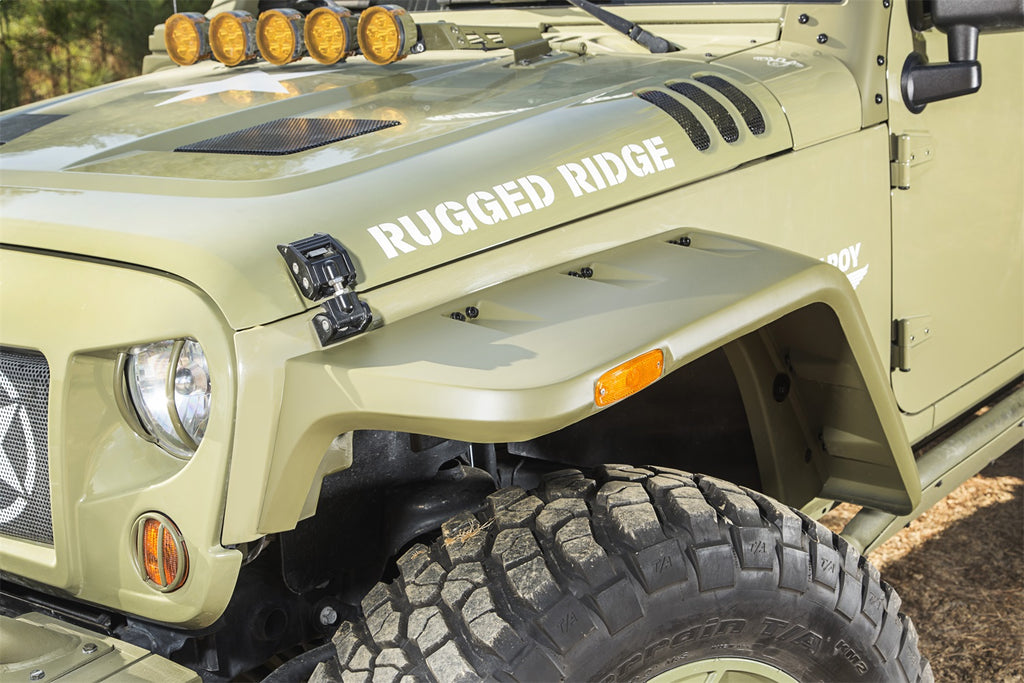Rugged Ridge 11640.25 Hurricane Fender Flare Kit for Select Jeep Wrangler, Jeep Wrangler JK