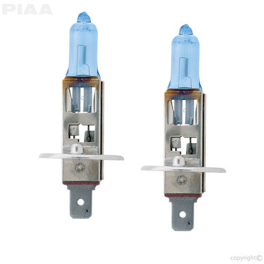 PIAA 11655 H1 Xtreme White Plus Replacement Bulb, 55W=110W, 4000K, Twin Pack