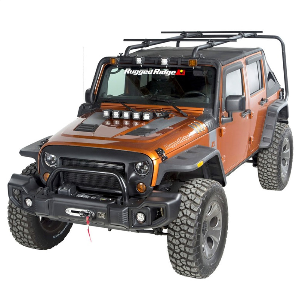 Rugged Ridge 11703.11 Sherpa Roof Rack Crossbars for Select Jeep Wrangler, Jeep Wrangler JK
