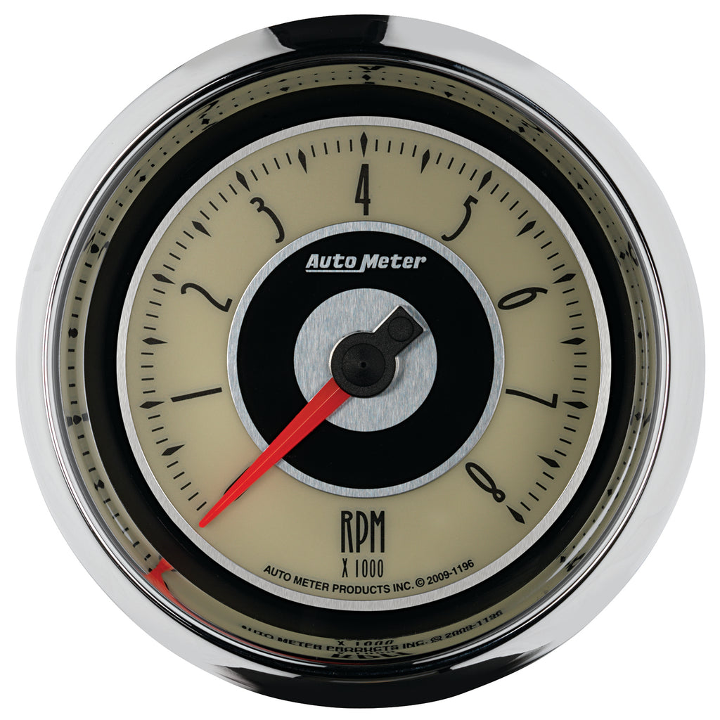 AutoMeter 1196 GAUGE, TACHOMETER, 3 3/8", 8K RPM, IN-DASH, CRUISER