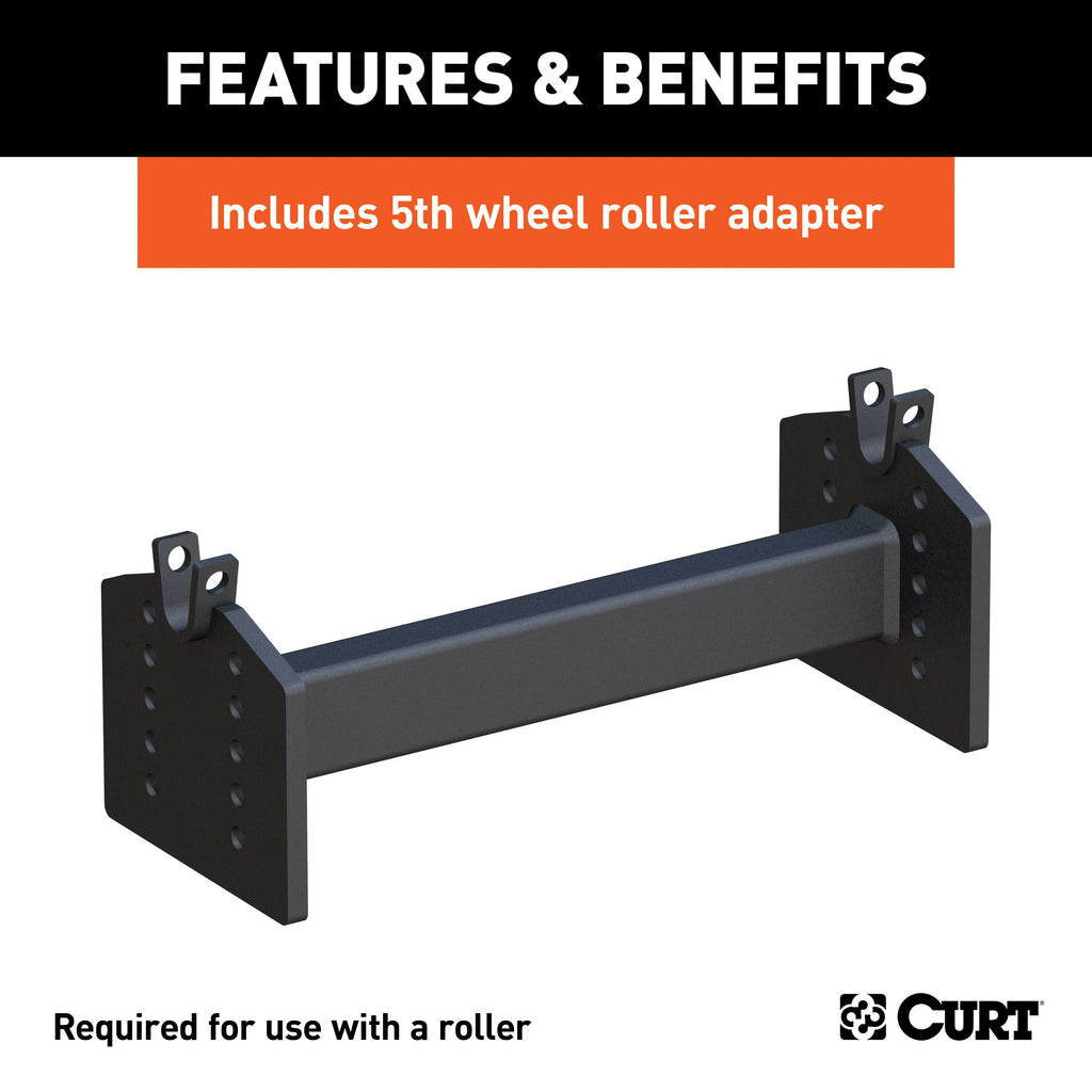 CURT 16616 E16 Sliding 5th Wheel Hitch with Rails; 16;000 lbs. - Truck Part Superstore