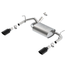 Load image into Gallery viewer, 12-14-Jeep-Wrangler-Jk-24Dr-Rr-Section-Atak-Single-Square-Rlld-Angle-Cut-Black-Chrome-Exhaust