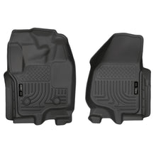 Load image into Gallery viewer, 12-15-Ford-Super-Duty-Crew--Extended-Cab-Weatherbeater-Front-Row-Black-Floor-Liners