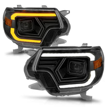 Load image into Gallery viewer, 12-15-Toyota-Tacoma-Projector-Headlights---W-Light-Bar-Switchback-Black-Housing