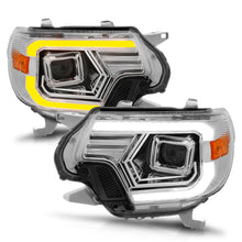 Load image into Gallery viewer, 12-15-Toyota-Tacoma-Projector-Headlights---W-Light-Bar-Switchback-Chrome-Housing