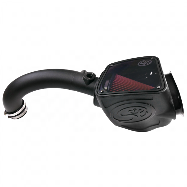 ~(12-Lbs.-26X17x15)~-Cold-Air-Intake-For-16-18-Nissan-Titan-V8-5.0L-Cummins-Oiled-Cotton-Cleanable-Red-S-B