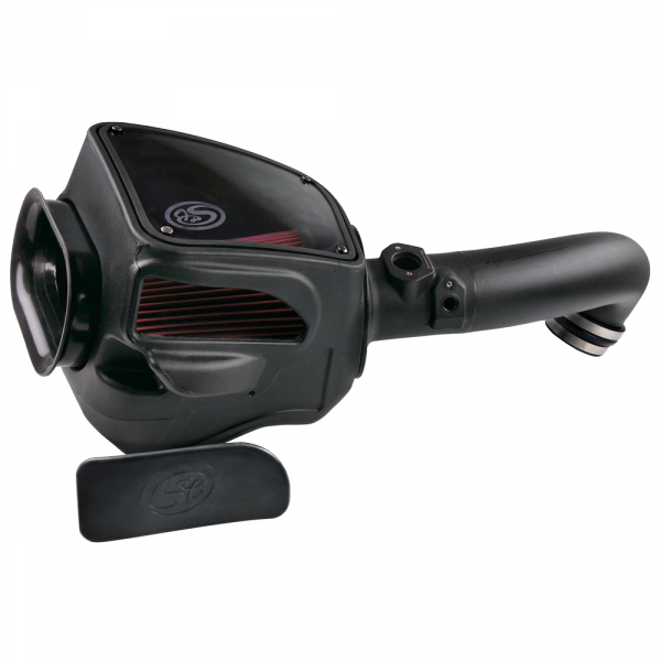 ~(12-Lbs.-26X17x15)~-Cold-Air-Intake-For-16-18-Nissan-Titan-V8-5.0L-Cummins-Oiled-Cotton-Cleanable-Red-S-B