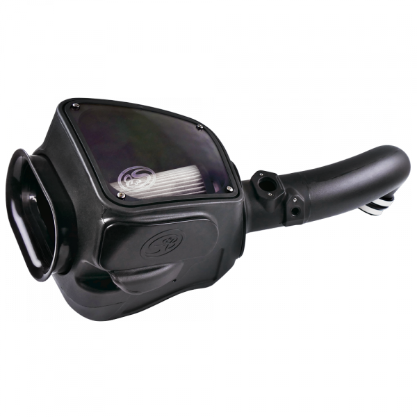 ~(12-Lbs.-26X17x15)~-Cold-Air-Intake-For-16-18-Nissan-Titan-V8-5.0L-Cummins-Dry-Dry-Extendable-White-S-B