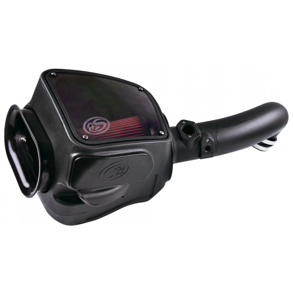 ~(12-Lbs.-26X17x15)~-Cold-Air-Intake-For-16-18-Nissan-Titan-V8-5.0L-Cummins-Oiled-Cotton-Cleanable-Red-S-B