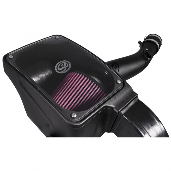 ~(12-Lbs.-26X17x15)~-Cold-Air-Intake-For-16-18-Toyota-Tacoma-3.5L-Oiled-Cotton-Cleanable-Red-S-B