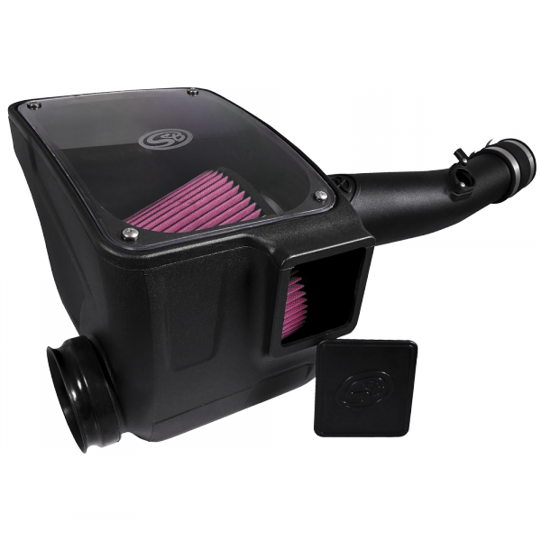 ~(12-Lbs.-26X17x15)~-Cold-Air-Intake-For-16-18-Toyota-Tacoma-3.5L-Oiled-Cotton-Cleanable-Red-S-B