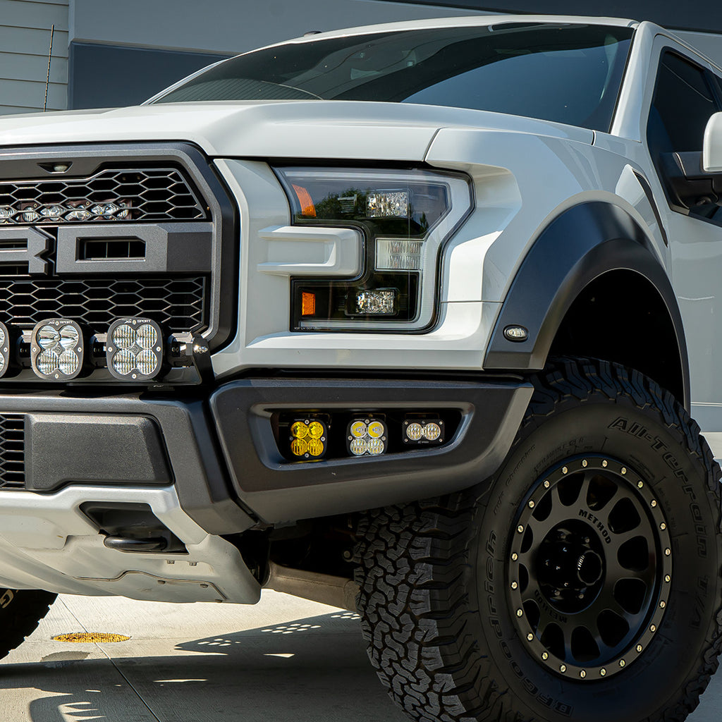 ~(12-Lbs.-12X10x8)~-Raptor-Fog-Light-Kit-17-18-F-150-Raptor-Fog-Pocket-Kit-Amber-Sae-Sportsmen-Baja-Designs