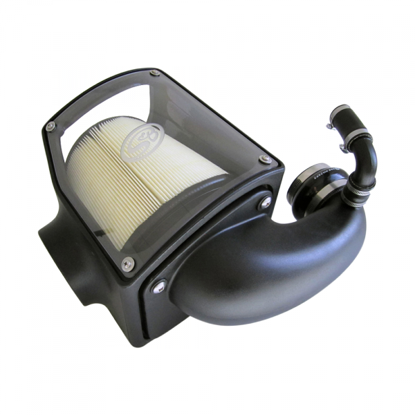 ~(12.2-Lbs.-24X15x14)~-Cold-Air-Intake-For-92-00-Gmc-K-Series-V8-6.5L-Duramax-Dry-Dry-Extendable-White-S-B