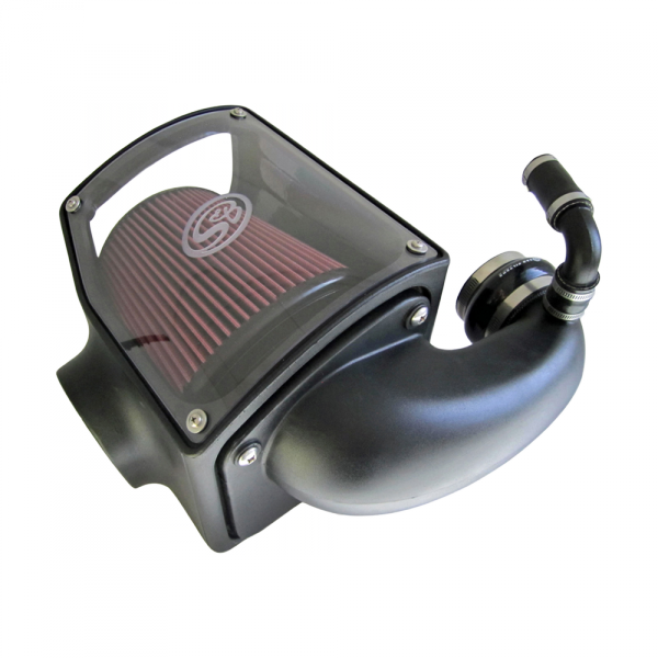 ~(12.8-Lbs.-24X15x14)~-Cold-Air-Intake-For-92-00-Gmc-K-Series-V8-6.5L-Duramax-Oiled-Cotton-Cleanable-Red-S-B
