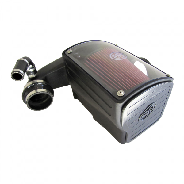 ~(12.8-Lbs.-24X15x14)~-Cold-Air-Intake-For-92-00-Gmc-K-Series-V8-6.5L-Duramax-Oiled-Cotton-Cleanable-Red-S-B
