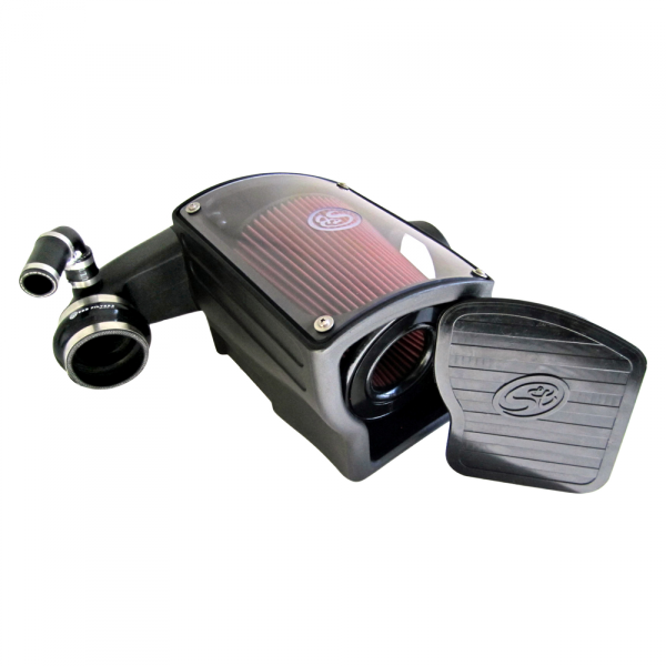 ~(12.8-Lbs.-24X15x14)~-Cold-Air-Intake-For-92-00-Gmc-K-Series-V8-6.5L-Duramax-Oiled-Cotton-Cleanable-Red-S-B