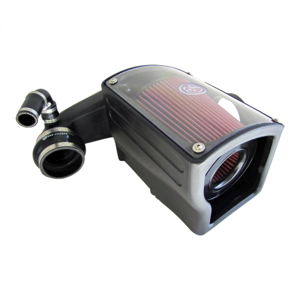 ~(12.8-Lbs.-24X15x14)~-Cold-Air-Intake-For-92-00-Gmc-K-Series-V8-6.5L-Duramax-Oiled-Cotton-Cleanable-Red-S-B