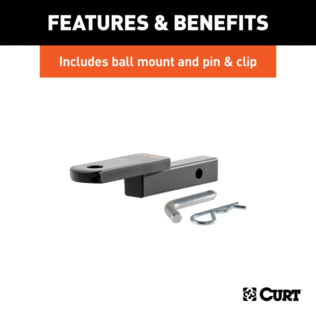 CURT 120033 Class 2 Trailer Hitch; 1-1/4in. Ball Mount; Select Mazda MPV - Truck Part Superstore