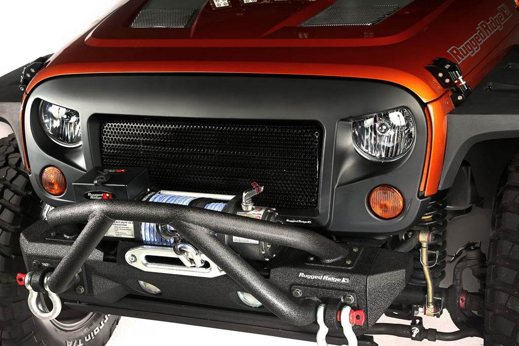 Rugged Ridge 12034.01 Spartan Grille for Select Jeep Wrangler, Jeep Wrangler JK