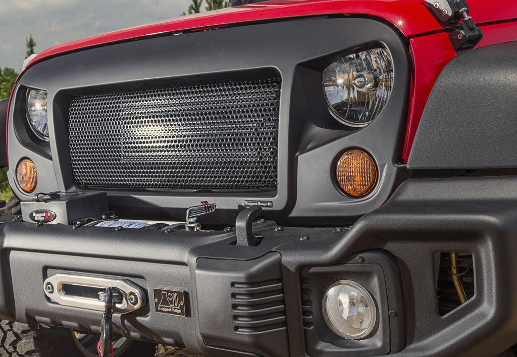 Rugged Ridge 12034.01 Spartan Grille for Select Jeep Wrangler, Jeep Wrangler JK