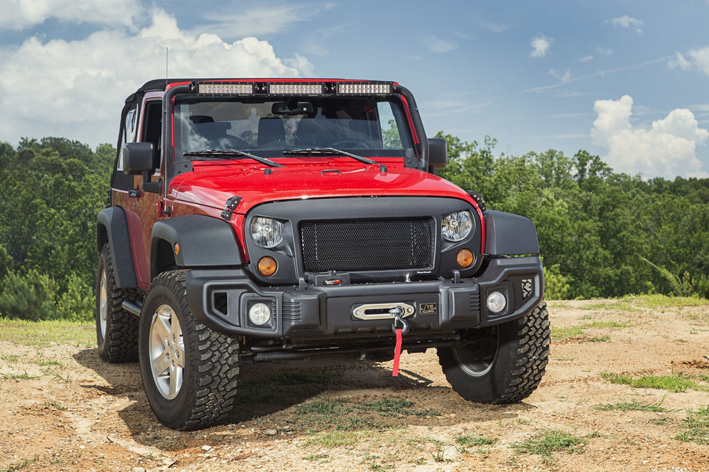Rugged Ridge 12034.01 Spartan Grille for Select Jeep Wrangler, Jeep Wrangler JK