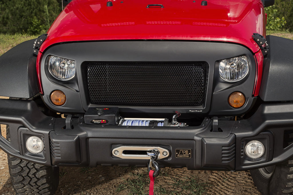 Rugged Ridge 12034.01 Spartan Grille for Select Jeep Wrangler, Jeep Wrangler JK