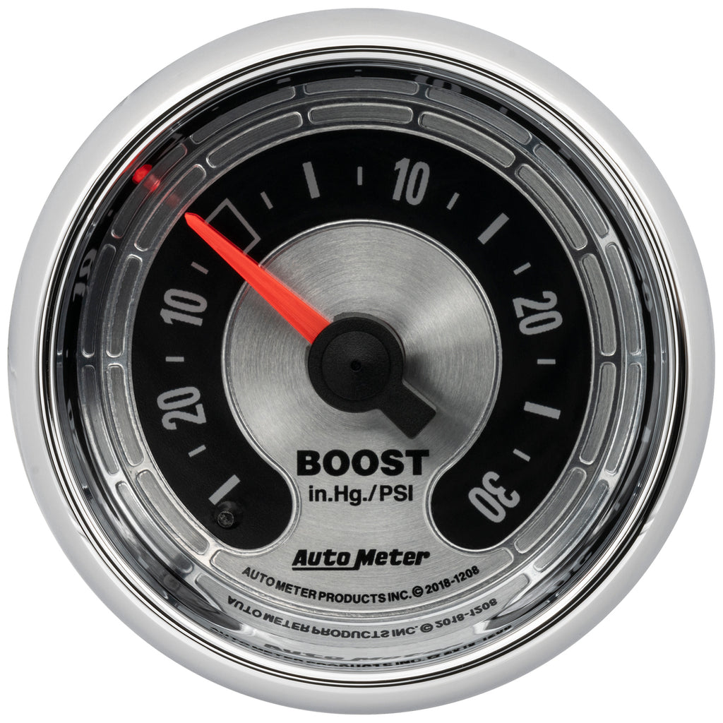 AutoMeter 1208 GAUGE, VAC/BOOST, 2 1/16", 30INHG-30PSI, MECHANICAL, AMERICAN MUSCLE