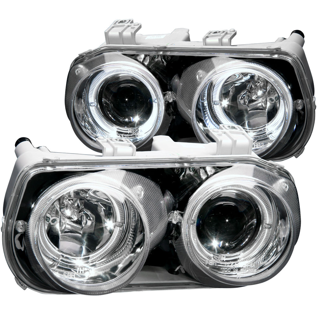 ANZO USA 121004 Projector Headlight Set w/Halo for Select Acura Integra