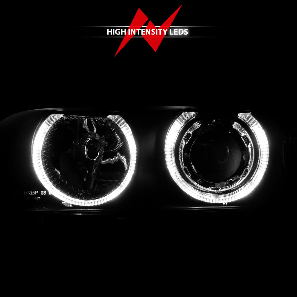 ANZO USA 121017 Projector Headlight Set w/Halo for Select BMW 525i, BMW 528i, BMW 530i, BMW 540i