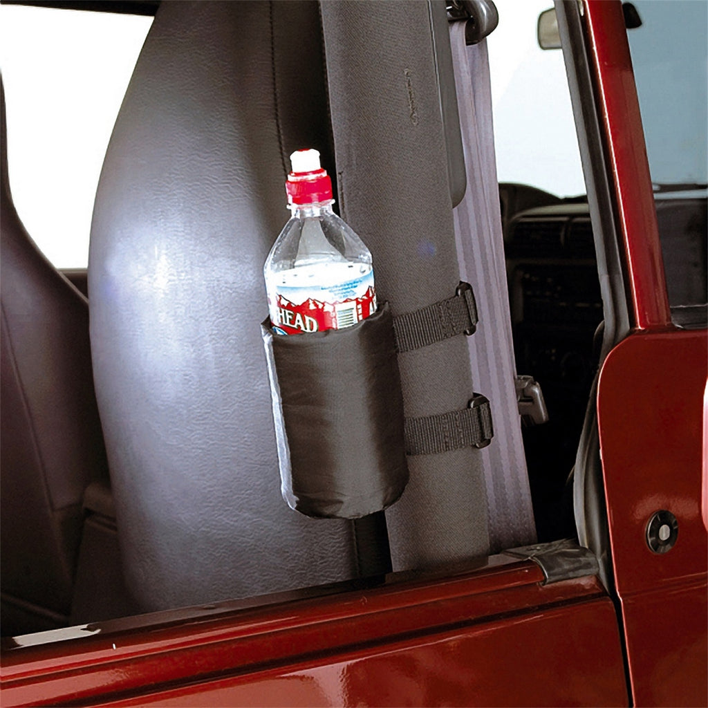 Rugged Ridge 12101.51 Roll Bar Drink Cup Holder for Select Jeep CJ3, Jeep CJ5, Jeep CJ6, Jeep CJ7, Jeep Scrambler, Jeep TJ, Jeep Willys, Jeep Wrangler, Jeep Wrangler JK