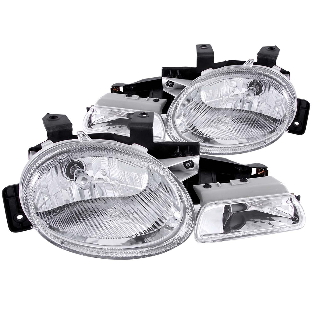 ANZO USA 121032 Crystal Headlight Set for Select Dodge Neon