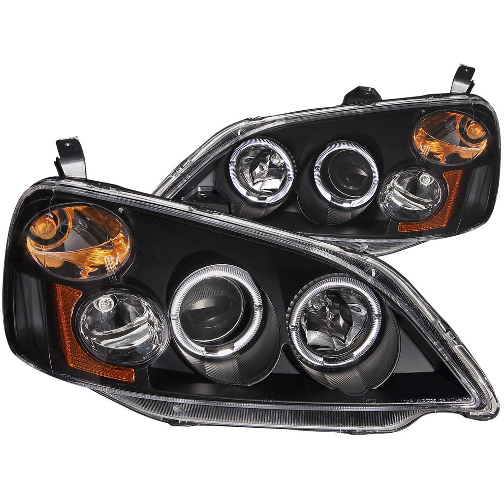 ANZO USA 121055 Projector Headlight Set w/Halo for Select Honda Civic