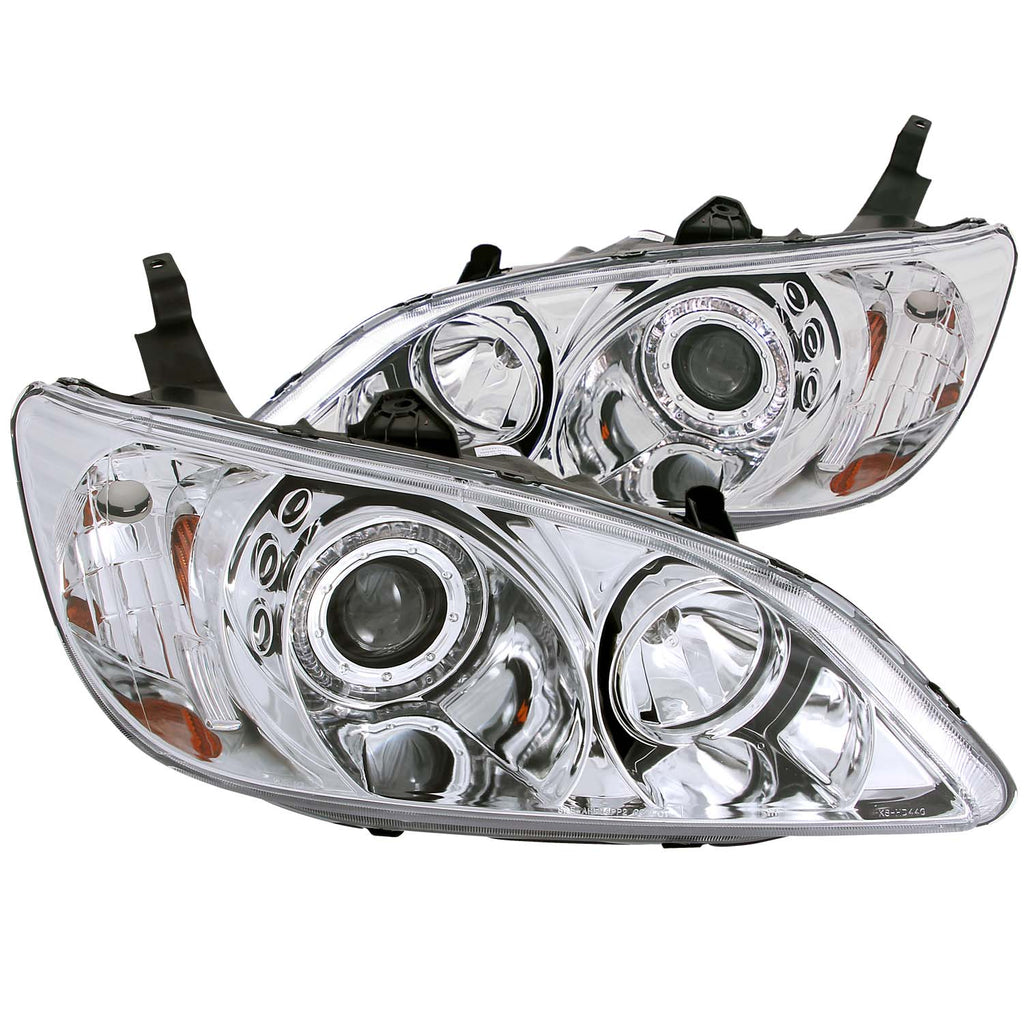 ANZO USA 121060 Projector Headlight Set w/Halo for Select Honda Civic