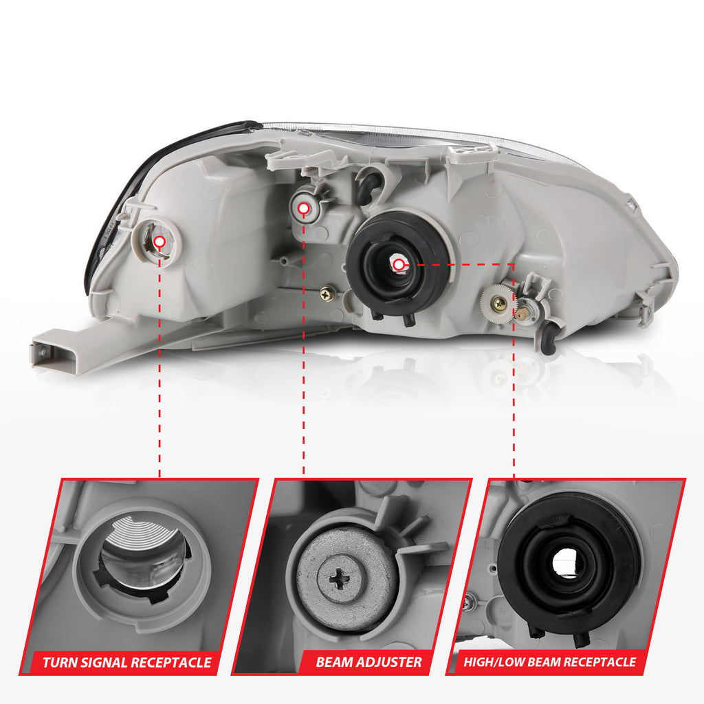 ANZO USA 121067 Crystal Headlight Set for Select Honda Civic
