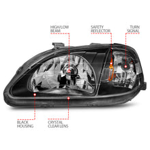 Load image into Gallery viewer, ANZO USA 121070 Crystal Headlight Set for Select Honda Civic