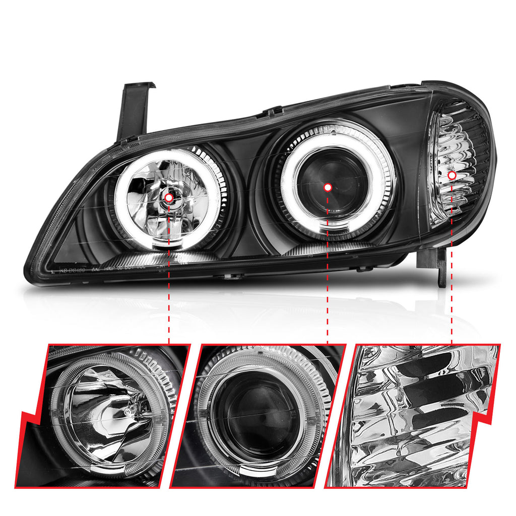 ANZO USA 121077 Projector Headlight Set w/Halo for Select INFINITI I30, INFINITI I35