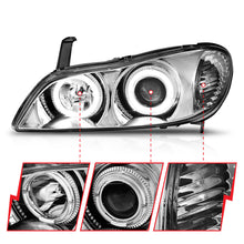 Load image into Gallery viewer, ANZO USA 121078 Projector Headlight Set w/Halo for Select INFINITI I30, INFINITI I35