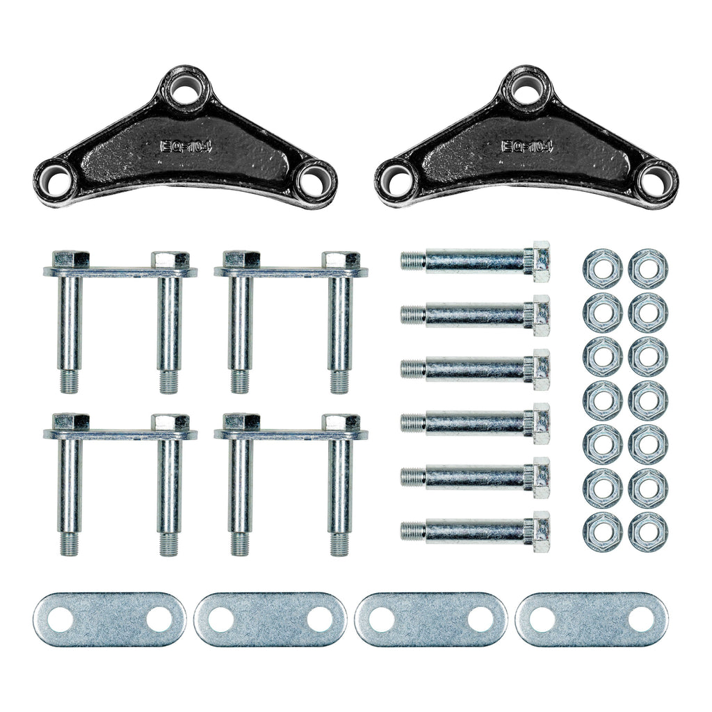 CURT 121097L Axle Double-Eye Suspension Kit, 2,200-8,000-lb. Tandem Axles, 33" Axle Spacing