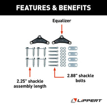Load image into Gallery viewer, CURT 121097L Axle Double-Eye Suspension Kit, 2,200-8,000-lb. Tandem Axles, 33" Axle Spacing