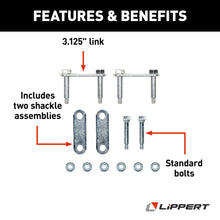 Load image into Gallery viewer, CURT 121101LRV Trailer Axle Double-Eye Suspension Kit, 2,200-8,000-lb. Single Axles