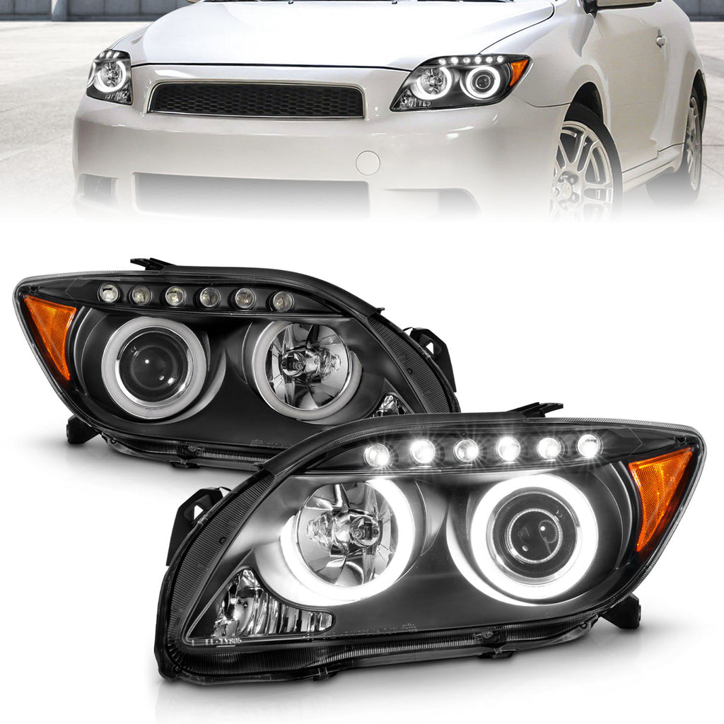 ANZO USA 121119 Projector Headlight Set w/Halo for Select Scion tC